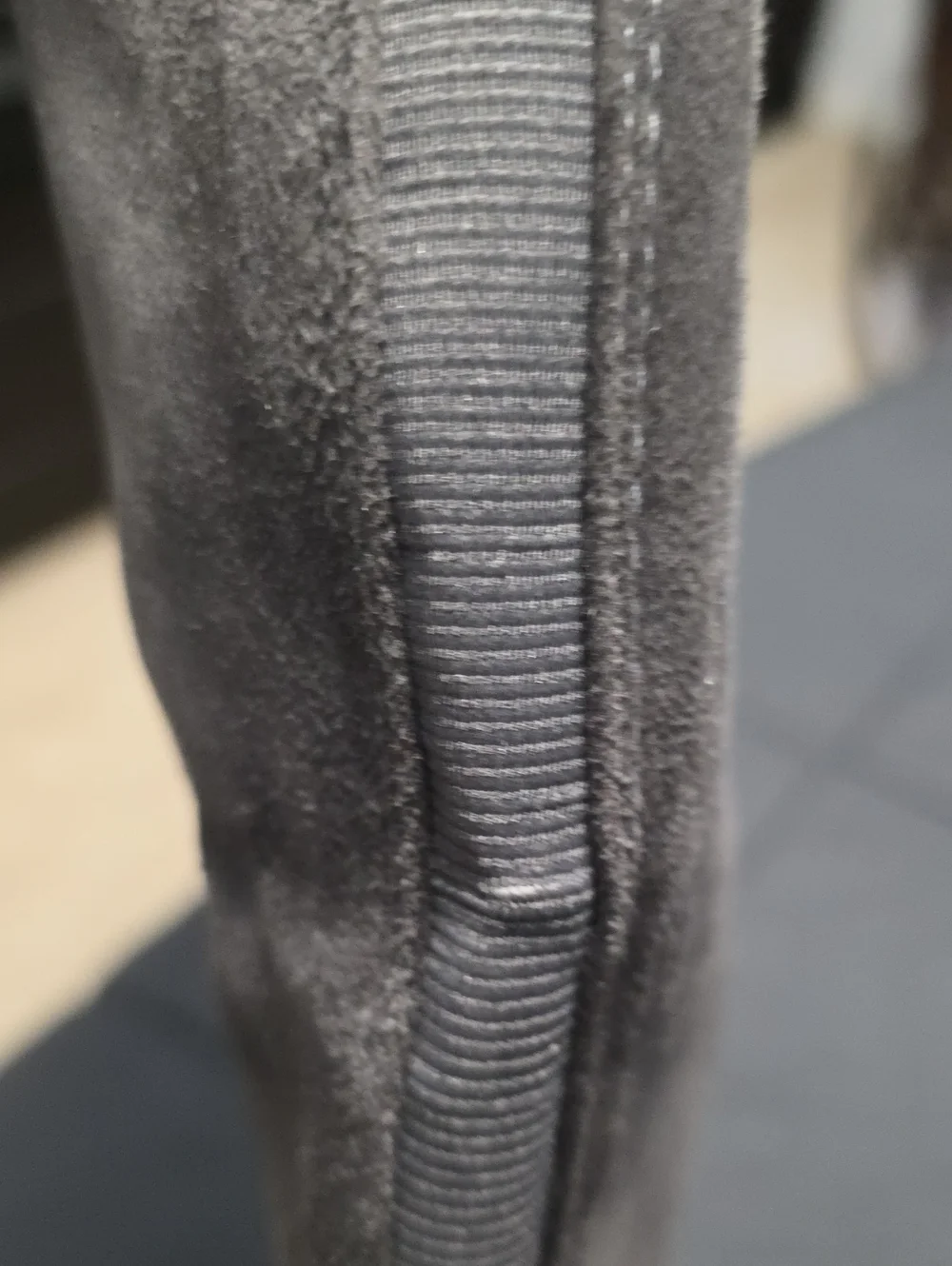 Avenue Gray Over-the-Knee Suede Boots with Decorative Stitching